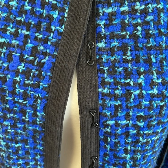 J. Crew Blue and Black Tweed Blazer with Structured Shoulders - Picture 3 of 8